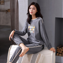 Multi-Latin pajamas female spring and autumn cotton long sleeve pullover cotton spring and summer home clothing autumn suit 2021 New