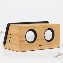 Bamboo Smart Bluetooth Speaker Wooden Speaker Wireless Sensor Speaker 3 5mm AUX Plug Built-in Lithium Battery