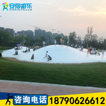 Net red inflatable bouncing Cloud Factory scenic spot jumping cloud equipment bouncing cloud parent-child inflatable Park grass trampoline