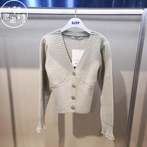 Korean Bubble Gum SJYP Korea 2021 Autumn Fashion Knitted Cardigan PW2B9KCD039W(QL)