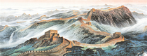 Small six-foot banner traditional Chinese painting fine landscape (Great Wall) unmounted works sold at a fair price p