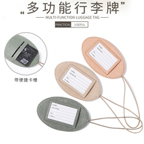 Travel luggage tag name sticker information pendant hang tag leather tag identification bag bag consignment anti-loss tag customization