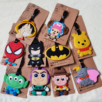 Cartoon Tom Red Car Batman Luffy luggage tag suitcase luggage tag luggage listing boarding check card