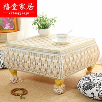Japanese-style tatami bay window table Simple modern balcony small coffee table Solid wood Kang table Creative small table floor low table