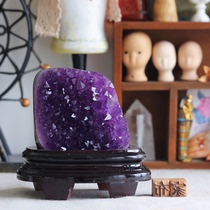 Bujia gas natural amethyst cluster hole decoration jewelry purification degaussing anti-radiation help Feng Shui town house transport