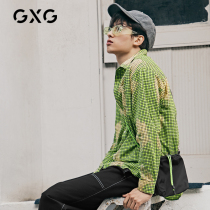 GXG Mens clothing (life series) 21 spring new product Contrast check casual shirt jacket Mens shirt