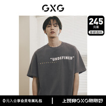 GXG mens dual - color round - sleeve T - shirt fashion letters dotted with personality trend in the summer of 2023