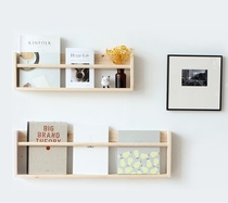 Wall shelf kindergarten in wall bedroom childrens decoration combination wall-mounted solid wood student simple bookshelf