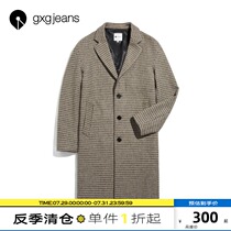 gxgjeans mens winter coat Mens medium and long double-sided cashmere coat Mens wool coat