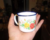 New enamel non-ceramic flanging kindergarten baby cup mini kung fu tea Coffee Wine Glass (6cm) Ten get one