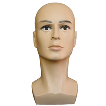 Coffee color high-quality male head mold filling male model head head mold PVC model head QCT022