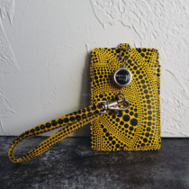 On the way Japan imported YAYOI KUSAMA yellow tree pumpkin polka dot card holder card cover monthly pass holder