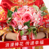 Holding flower wedding decoration wedding bride throwing flower ball creative new Yi people's residence nystatin Sinuo