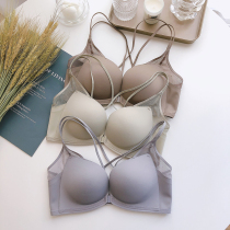 The new Diane Fang bra Japanese balsa cotton comfortable no underwire front buckle gathered cross beauty back show large underwear woman