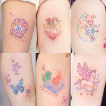 Small pattern cute cartoon butterfly small fresh tattoo stickers waterproof female long-lasting simulation net red Hyuna ins wind