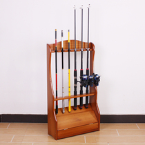 6-place fishing rod placing rack containing shelf with storage case fishing gear supplies Home Display rack road Apole storage racks