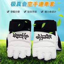 Silver Sheng Kyokushin gloves Karate gloves Karate protective gear Finger split gloves Taekwondo hand guard