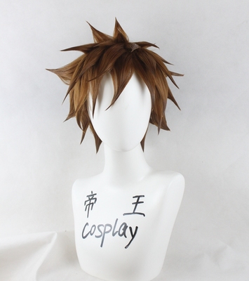 taobao agent Emperor cosplay wig Kingdom Heart 3 COS Sora shaped explosive head brown custom fake hair