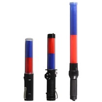 Rechargeable life-saving Baton LED multi-function fluorescent light warning fire flash stick red and blue traffic whistle