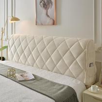 Bedside backrest soft bag light luxury style Nordic style 2021 net red one leather cover cover collapsed rice cushion