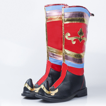 Folk dance boots Mongolian dance Tibetan dance boots colorful flower dance shoes men and women adult children custom shoes