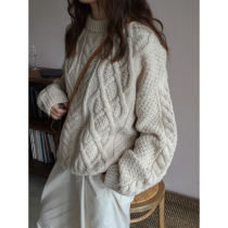 MMCC2021 winter New Joker fashion twisted sweater lazy wind pullover twist twist knitted sweater women