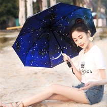 Japan CK sun umbrella female anti-UV barometer and rain dual-use vinyl portable folding small sunshade sunscreen umbrella