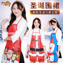 Qianqifang Christmas dress up Adult Apron bar restaurant KTV Service creative cartoon apron dress