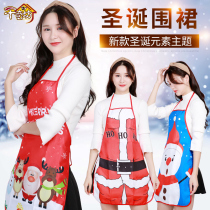 Qianqifang Christmas dress up Adult Apron bar restaurant KTV Service creative cartoon apron dress