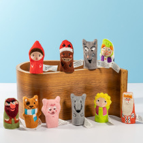Cartonmen Things plush fingers Puppet Little Red Hat Big Grey Wolverine Parenting Interactive Gameplay training fairytale storytelling