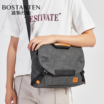 Posdington Single Shoulder Bag Men Canvas Fashion Trends Casual Single Shoulder Sloped Satchel Backpacker Mens Boomer Cableway Crossboardman Bag