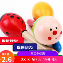 Rattle kindergarten sand hammer baby child educational toy percussion instrument newborn hand grip training grasp double head