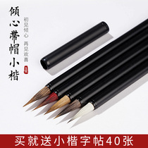 Small letter brush small pen pen pen Wolf rabbit purple and small red hair fly head hairpin flower small Kai pen professional calligraphy Chinese painting special thin gold Body Hook pen beginner brush set