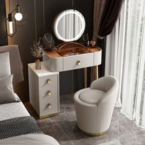 Dressing table light luxury solid wood rock board high bedroom modern simple small apartment storage cabinet integrated dressing table table table