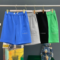Summer casual shorts mens candy color tide brand bear loose sports basketball pants Wild wear five-point pants pants