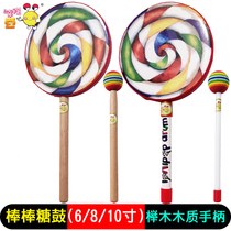6 inch lollipop drum 8 inch ORF musical instrument Tambourine percussion instrument Childrens hand drumming puzzle toy drum