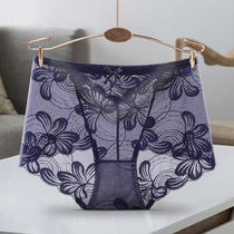 Women's underwear women's lace sexual regret women confused ultra-thin ice silk seamless high waist lace embroidery breathable excitement