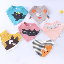 Baby triangle three-dimensional cartoon pure cotton baby triangle cute new saliva towel for men and women bibs
