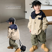 Dingdingjia childrens clothing boys windbreaker 2022 spring and autumn clothing childrens autumn jacket handsome windbreaker jacket for big children