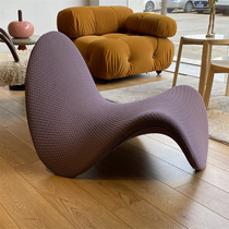 Nordic luxury designer art creative ins lazy sofa model room single lying Net red living room Tongue chair
