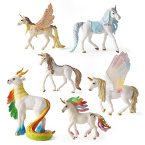 Childrens gift myth Pegasus unicorn elf red deer sheep Fox model toy static beast Christmas ornaments