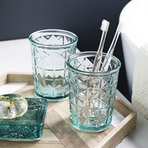 Spanish imported glass wash cup home simple Nordic brushing cup set couple tooth cylinder toothbrush cup