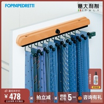 Italy imported wall-mounted tie rack multi-functional household belt silk scarf storage rack Solid wood tie rack