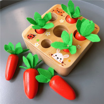 Export quality childrens simulation pull radish toys spell plug carrot games Kindergarten sensory educational toys