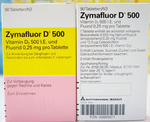 Spot German Zymafluor D500 VD vitamin D calcium supplement calcium absorption 90 tablets