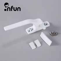 infun plastic steel door and window handle lock old-fashioned internal and external casement window handle 7-character handle sliding window lock buckle accessories