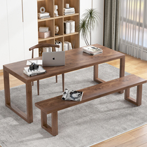 Solid wood pure wood head computer desk minimalist table square wooden designer desk home desk work desk