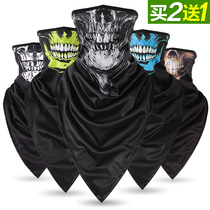 Attack extended ice silk quick-drying skull triangle towel breathable sunscreen neck cover anti-terrorism mask riding head cover mask