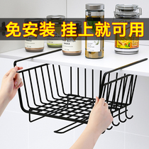 Home Kitchen Shelving Cupboard Cupboard Under cabinet Dormitory God Instrumental Wardrobe Stratified containing rack table Lower hanging basket