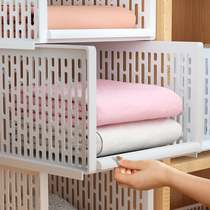 Home wardrobe storage artifact wardrobe layered partition drawing storage box room tiered partition shelf
